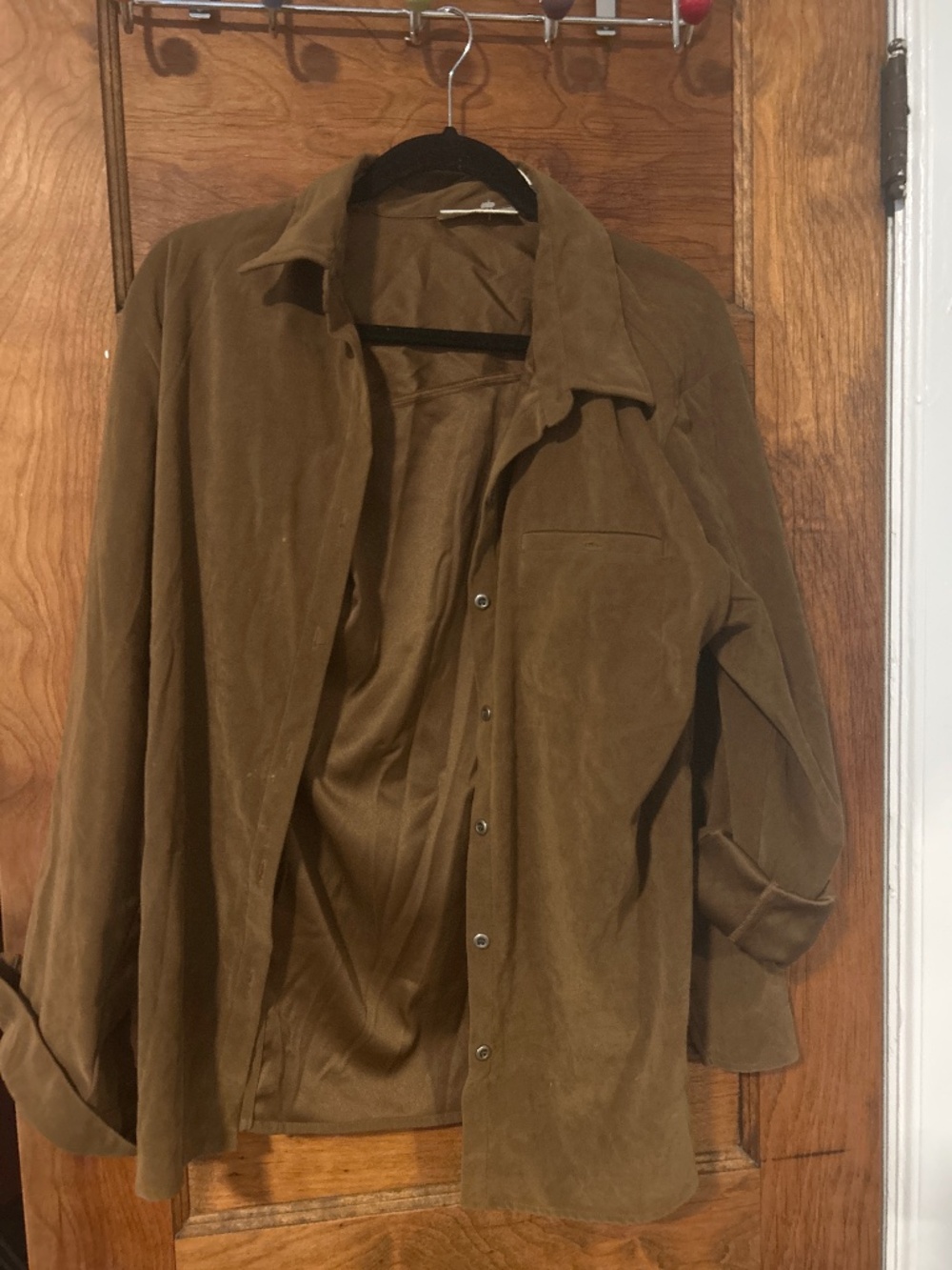 Brown suede overshirt